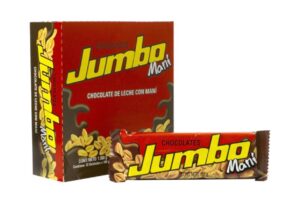 Jumbo chocolatina con cacahuetes jumbo jet.